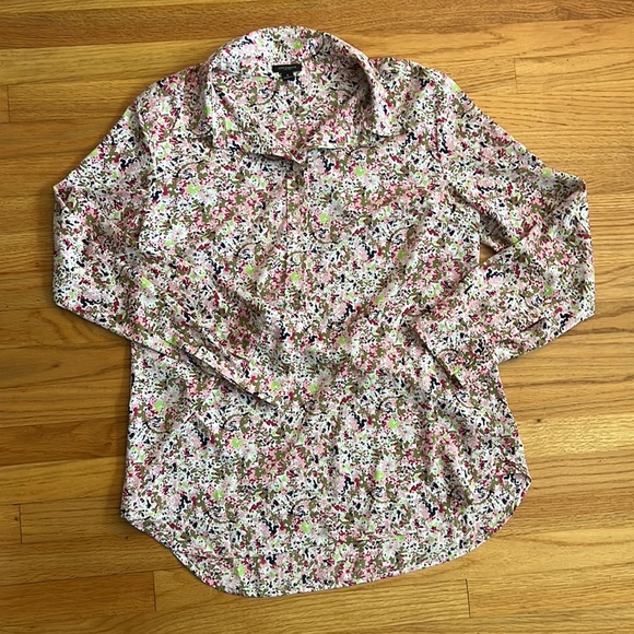 Ann Taylor Speckled Long Sleeve Blouse - Picture 3 of 7